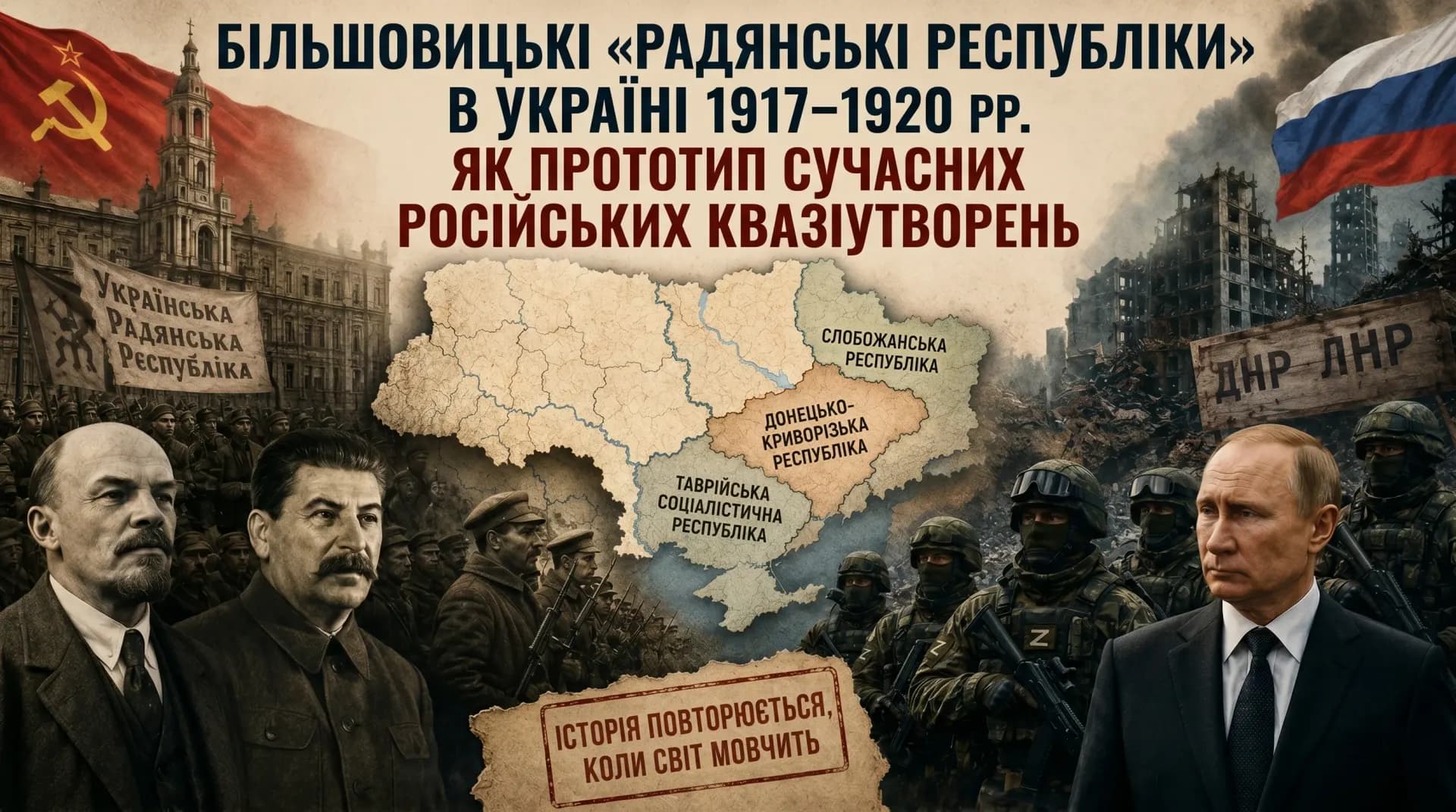 Більшовицькі «радянські республіки» в Україні 1917–1920 рр. як прототип сучасних російських квазіутворень