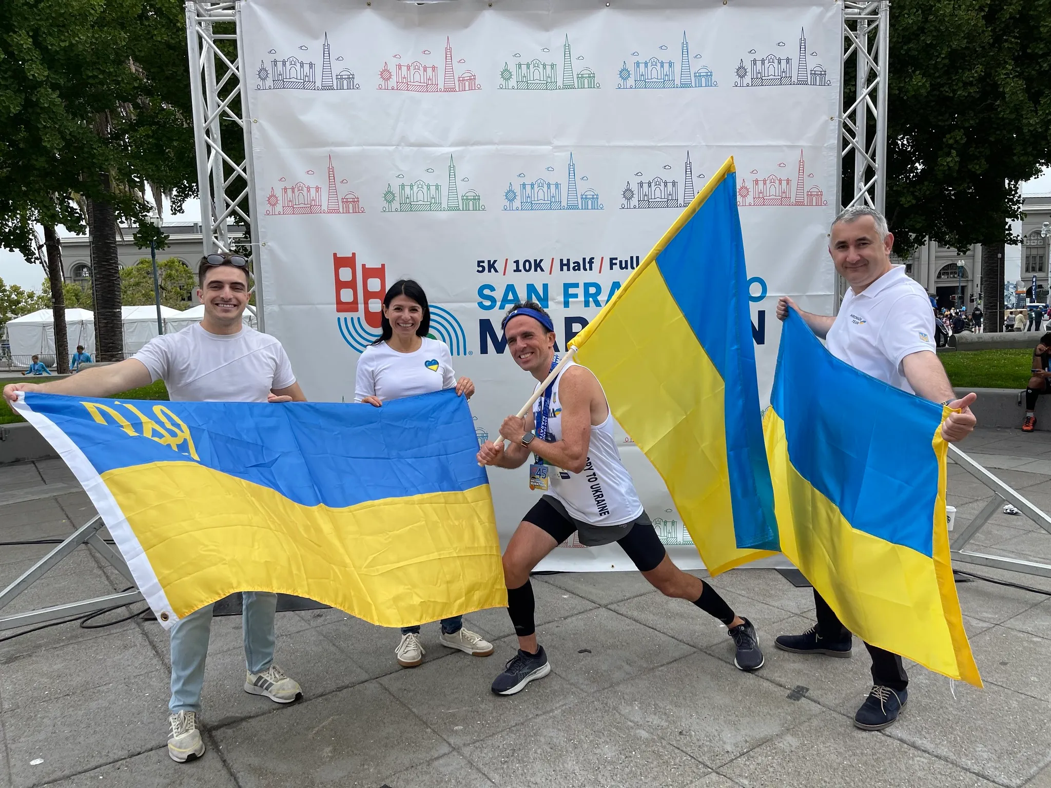 ANDRIY FIL RUNS IN THE SAN FRANCISCO FULL MARATHON FOR THE BENEFIT OF UKRAINE
