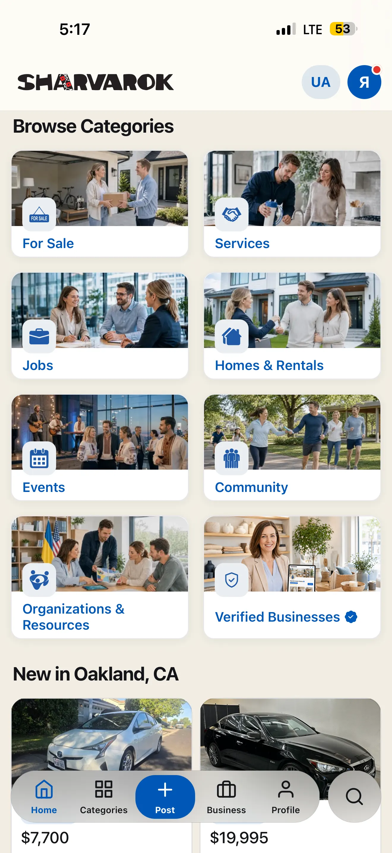 Looking for a job, a place to live, or a local pro in the U.S.? Sharvarok is now on your phone.